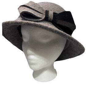 Galliano Sorbatti Wool Hat Womens One Size Italy Gray